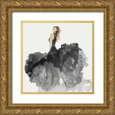 Woman in Black Dress II  Gold Ornate Wood Framed Art Print with Double Matting by Wilson, Aimee