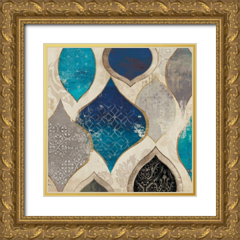 Blue Rhapsody II Gold Ornate Wood Framed Art Print with Double Matting by Wilson, Aimee