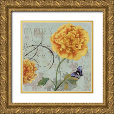 Garden Gold Ornate Wood Framed Art Print with Double Matting by Wilson, Aimee