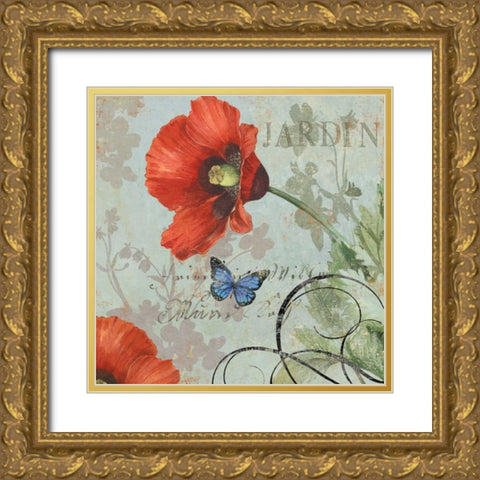 Jardin Gold Ornate Wood Framed Art Print with Double Matting by Wilson, Aimee