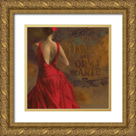 La Dance I Gold Ornate Wood Framed Art Print with Double Matting by Wilson, Aimee