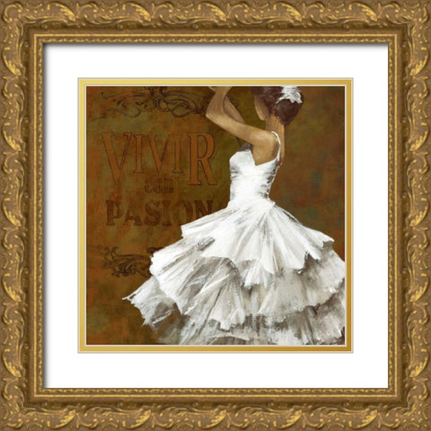 La Dance II Gold Ornate Wood Framed Art Print with Double Matting by Wilson, Aimee