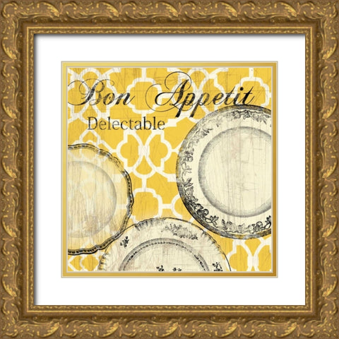 Bon Appetite - Mini Gold Ornate Wood Framed Art Print with Double Matting by Wilson, Aimee