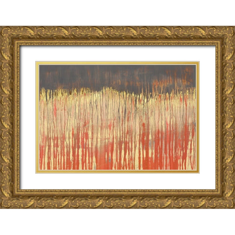 Pink Landscape II Gold Ornate Wood Framed Art Print with Double Matting by Wilde, Susan