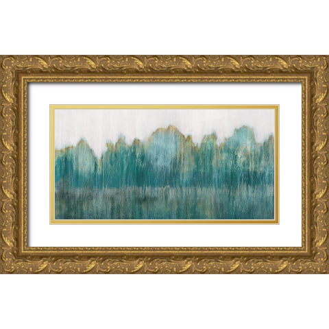 Stumbled Gold Ornate Wood Framed Art Print with Double Matting by Wilde, Susan