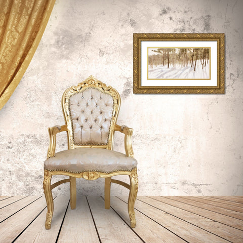 Sunset Forest  Gold Ornate Wood Framed Art Print with Double Matting by Wilde, Susan