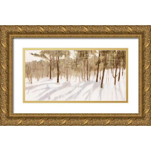 Sunset Forest  Gold Ornate Wood Framed Art Print with Double Matting by Wilde, Susan