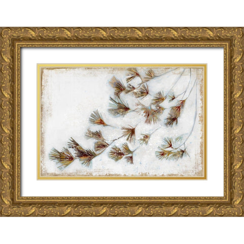 Golden Pine Braches III  Gold Ornate Wood Framed Art Print with Double Matting by Wilde, Susan