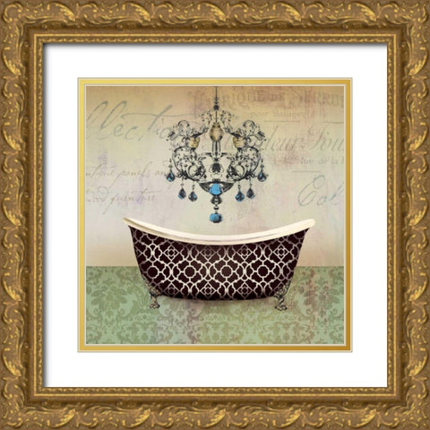 French Vintage Bath I - Mini Gold Ornate Wood Framed Art Print with Double Matting by Wilson, Aimee