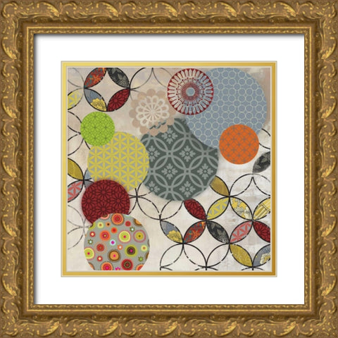 Give and Take II Gold Ornate Wood Framed Art Print with Double Matting by Wilson, Aimee