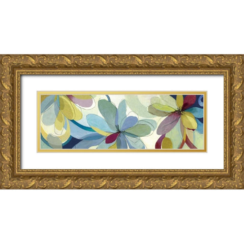 Silk Flowers II Gold Ornate Wood Framed Art Print with Double Matting by Wilson, Aimee