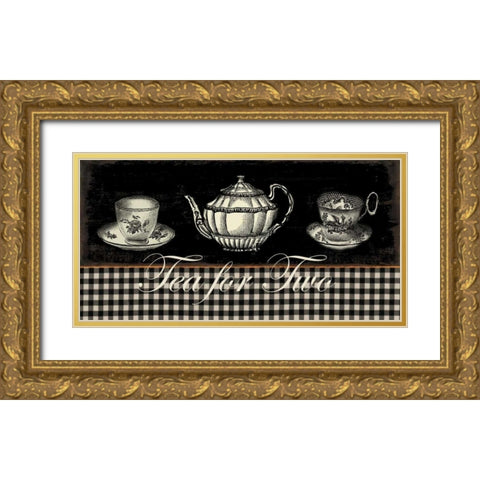 Tea for Two Gold Ornate Wood Framed Art Print with Double Matting by Wilson, Aimee