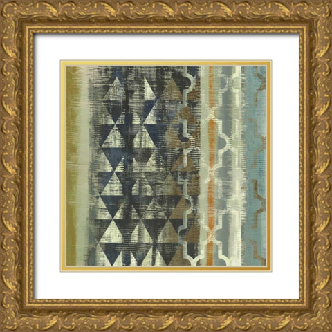 Tribal Moderne II - Mini Gold Ornate Wood Framed Art Print with Double Matting by Wilson, Aimee