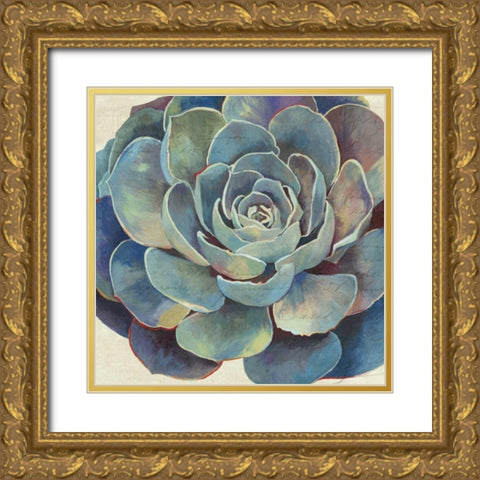 Succulence I - Mini Gold Ornate Wood Framed Art Print with Double Matting by Wilson, Aimee