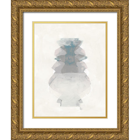 Amphora I Gold Ornate Wood Framed Art Print with Double Matting by Cartissi