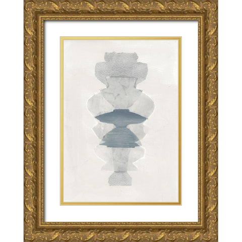 Amphora II Gold Ornate Wood Framed Art Print with Double Matting by Cartissi