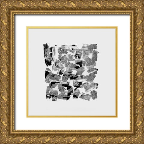 White Scrub I Gold Ornate Wood Framed Art Print with Double Matting by Cartissi