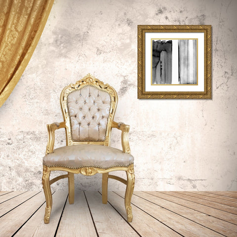 White Band II Gold Ornate Wood Framed Art Print with Double Matting by Cartissi