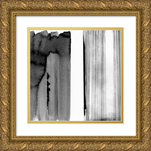 White Band II Gold Ornate Wood Framed Art Print with Double Matting by Cartissi