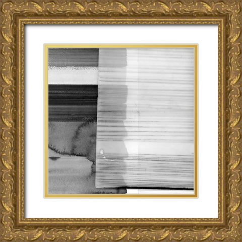White Band III Gold Ornate Wood Framed Art Print with Double Matting by Cartissi