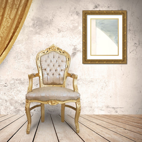 In Neutral I Gold Ornate Wood Framed Art Print with Double Matting by Cartissi