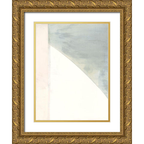 In Neutral I Gold Ornate Wood Framed Art Print with Double Matting by Cartissi