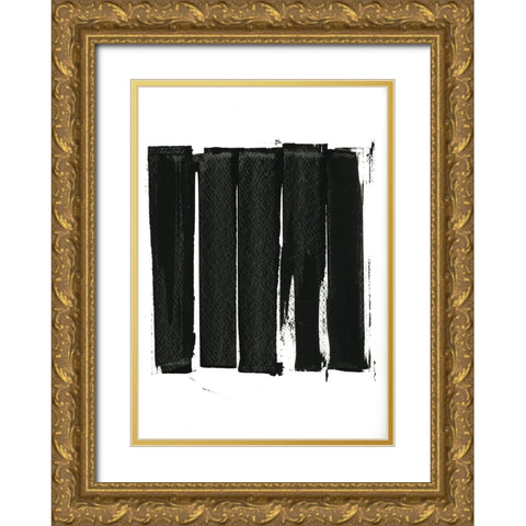 Black Bars II  Gold Ornate Wood Framed Art Print with Double Matting by Cartissi