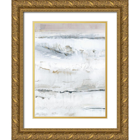 Melting Ice II Gold Ornate Wood Framed Art Print with Double Matting by cartissi
