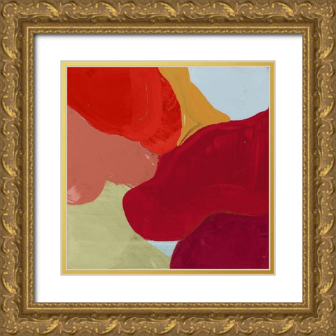Red Clouds I Gold Ornate Wood Framed Art Print with Double Matting by Cartissi