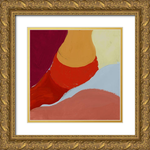 Red Clouds II  Gold Ornate Wood Framed Art Print with Double Matting by Cartissi