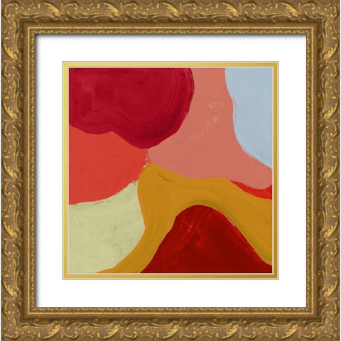 Red Clouds III Gold Ornate Wood Framed Art Print with Double Matting by Cartissi