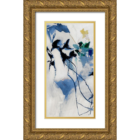Japanese Blossom II Gold Ornate Wood Framed Art Print with Double Matting by Cartissi