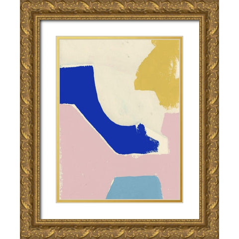 Playful VII Gold Ornate Wood Framed Art Print with Double Matting by Cartissi