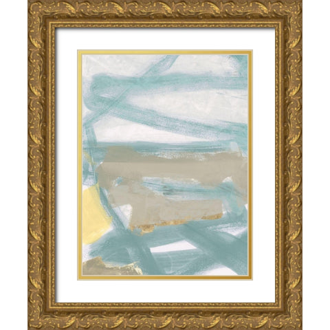 Pale Light III Gold Ornate Wood Framed Art Print with Double Matting by Cartissi