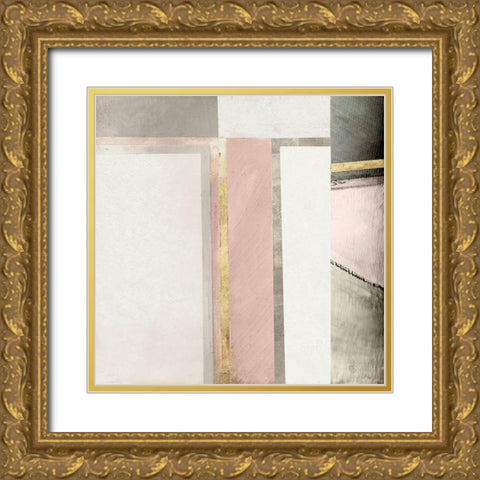Abstract Elegance II Gold Ornate Wood Framed Art Print with Double Matting by Cartissi