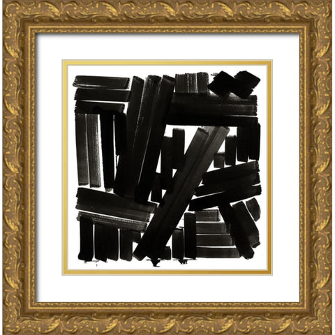 Shape of Song I Gold Ornate Wood Framed Art Print with Double Matting by Cartissi