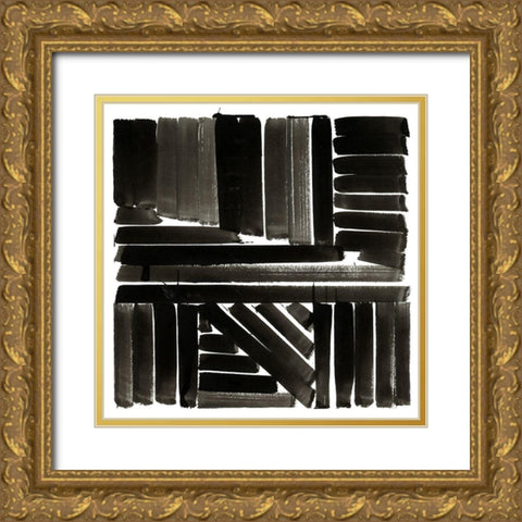 Shape of Song II  Gold Ornate Wood Framed Art Print with Double Matting by Cartissi