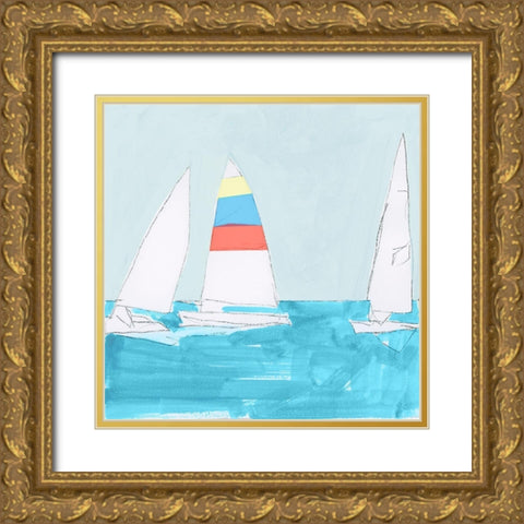 Heat Sail  Gold Ornate Wood Framed Art Print with Double Matting by Cartissi