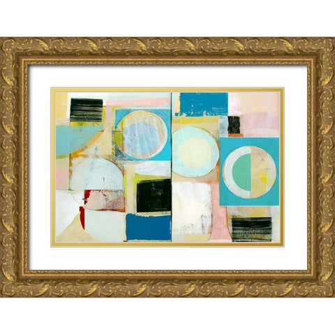 City Grid I  Gold Ornate Wood Framed Art Print with Double Matting by Cartissi
