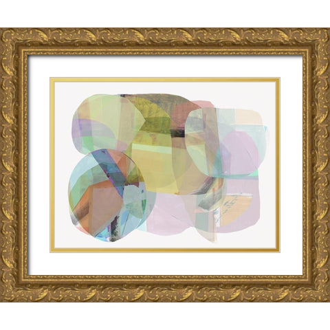 Rainbow Overlay II Gold Ornate Wood Framed Art Print with Double Matting by Cartissi