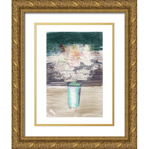 Dried Florals II Gold Ornate Wood Framed Art Print with Double Matting by Cartissi