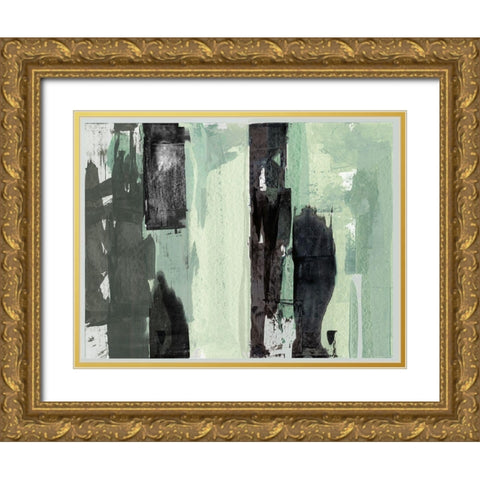 Green Energy I Gold Ornate Wood Framed Art Print with Double Matting by Cartissi