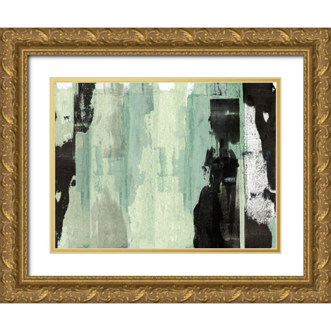Green Energy II Gold Ornate Wood Framed Art Print with Double Matting by Cartissi