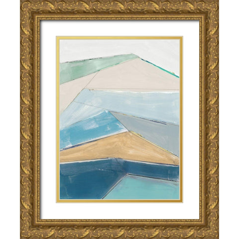 Sailors Cliffs I  Gold Ornate Wood Framed Art Print with Double Matting by Cartissi