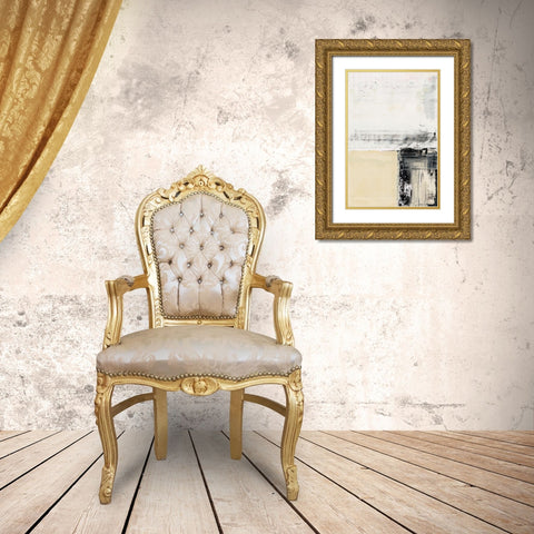 Block Standing I  Gold Ornate Wood Framed Art Print with Double Matting by Cartissi