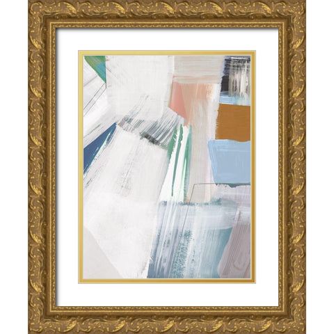 Buildings II Gold Ornate Wood Framed Art Print with Double Matting by Cartissi