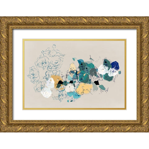 Dried Bouquet Haven II Gold Ornate Wood Framed Art Print with Double Matting by Cartissi