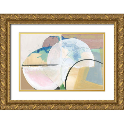 Californa Love I  Gold Ornate Wood Framed Art Print with Double Matting by Cartissi