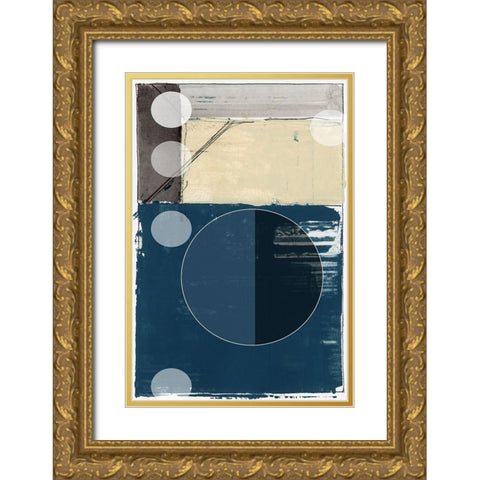 Bluff Block I  Gold Ornate Wood Framed Art Print with Double Matting by cartissi