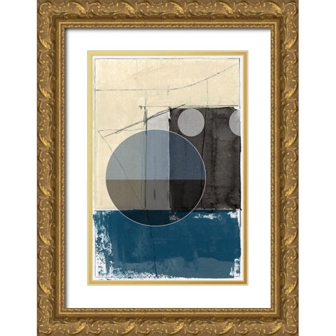 Bluff Block II  Gold Ornate Wood Framed Art Print with Double Matting by cartissi